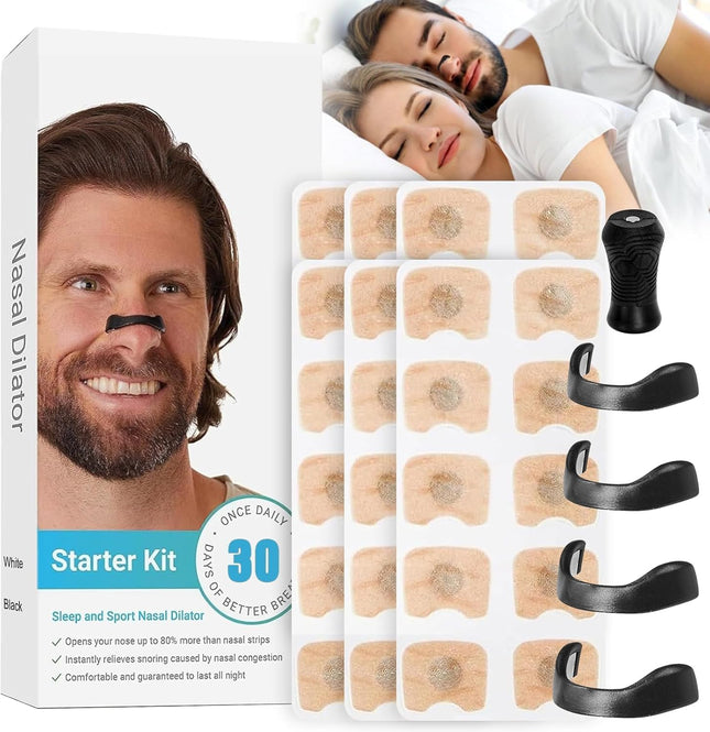 Manual Intake Breathing Nasal Strip Pack of 60, Intake Breathing Magnet, Magnetic Nose Strip, Anti Snoring Nose Strips Magnetic for Business Trip, Car, Travel, Hotel