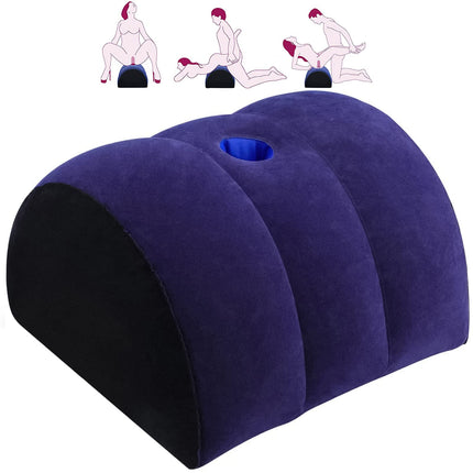 Aprobdsm Sex Pillow Lumbar Pillow Sex Toys with Hole for Couples Sex Women G Spot Position Pillow Multifunctional Inflatable Pillow Sex Travel Pillow Bedroom Sex Furniture for Couples Women