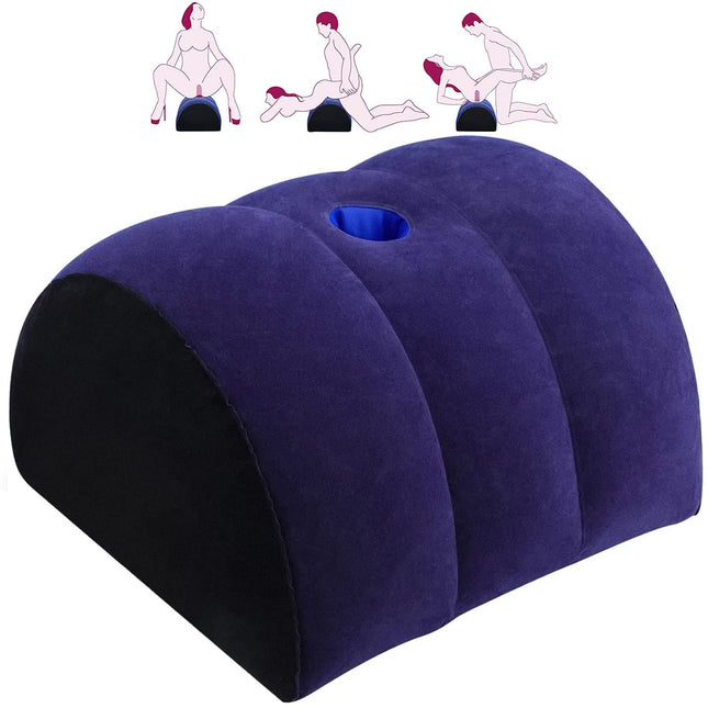 Aprobdsm Sex Pillow Lumbar Pillow Sex Toys with Hole for Couples Sex Women G Spot Position Pillow Multifunctional Inflatable Pillow Sex Travel Pillow Bedroom Sex Furniture for Couples Women