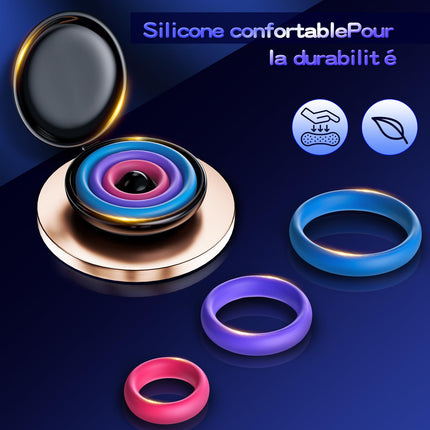 Penis rings Reusable Silicone - Candy Colors 3 different sizes Penis pump Sex toys for couples Penis ring Sex toys cock ring Penis sleeve Sex toys for men Penis sheath
