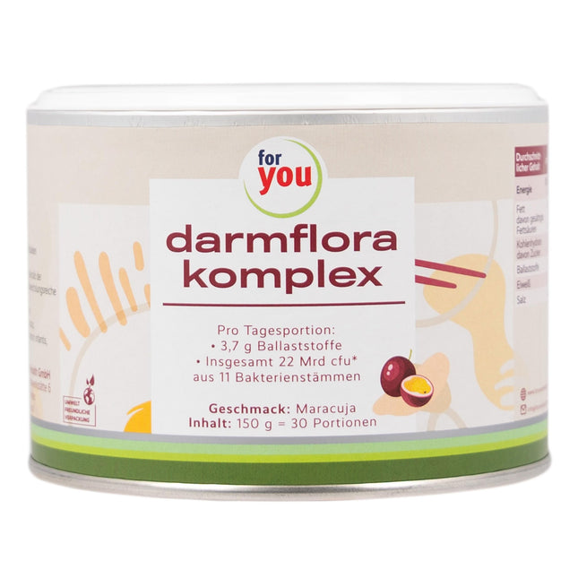 for you intestinal flora complex passion fruit - intestinal treatment with 11 bacterial strains, 22 billion germs per serving &amp; 2 types of fiber: resistant dextrin from corn &amp; acacia fiber - no additives