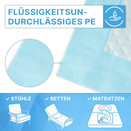 ARNOMED medical pads 60x90cm, 30x highly absorbent incontinence pads disposable, changing mat for babies, 5-layer cellulose pads for the bed for e.g. incontinence, changing mat disposable use