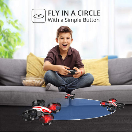Holy Stone HS210 Kids Mini Drone for Beginners Adults, Indoor Outdoor RC Toy Quadcopter Aircraft for Boys Girls with Auto Hover, 3D Flip, 3 Batteries &amp; Headless Mode, Great