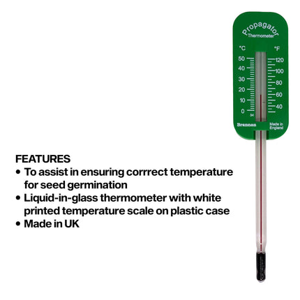 Brannan Soil Thermometer – Measure soil temperature in indoor greenhouses for planting and sowing seeds and plants