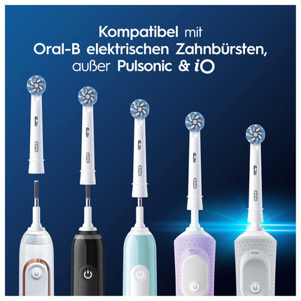 Oral-B Pro Sensitive Clean brush heads for electric toothbrush, 12 pieces, gentle tooth cleaning, X-bristles, original toothbrush head for Oral-B toothbrushes, letterbox-compatible packaging