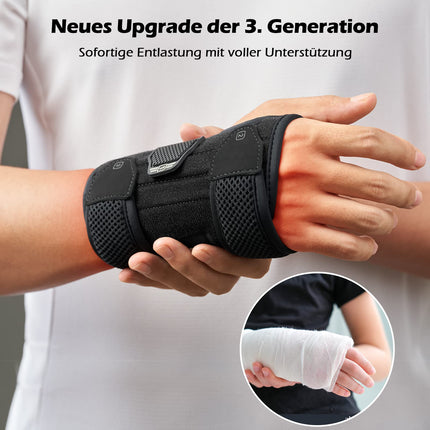 FREETOO Wrist Support with 3 Metal Splints for Carpal Tunnel Syndrome, Comfort Wrist Bandages with Soft Padding for Women Men, Wrist Splint for Tendonitis, Arthritis, Sprain Recovery