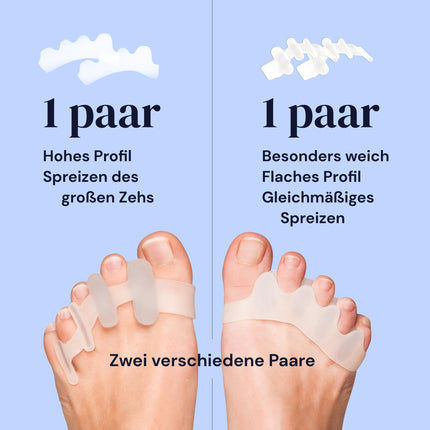 YOGAMEDIC Toe Spreaders for All Toes, 4 Pieces, Silicone Toe Separators, Hammer Toe Correctors - Universal Size, 0% BPA Toe Stretchers - for Overlapping Toes, for Men and Women