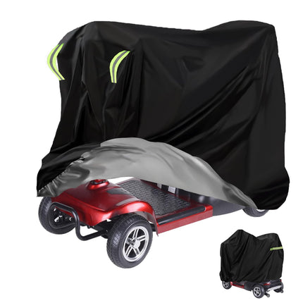 MaxAwe 170x 61x117cm Mobility Scooter Cover, Waterproof Mobility Scooter Cover, 420 Oxford Cover Heavy Duty Mobility Scooter Cover with Elastic Band for Disabled Scooter Protective Cover