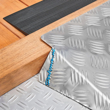 Door threshold ramp short - can be used for height differences of 12-15 cm - total length 40 cm silver