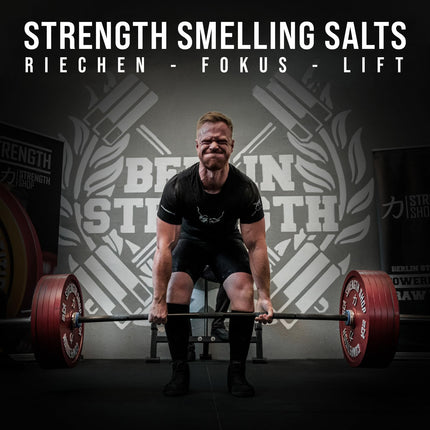 Strength Shop Smelling Salts made from extra strong ammonia, 1 x 50 ml, smelling salt for extreme focus and alertness, ideal as ammonia smelling ampoules for the gym, strength training, powerlifting, etc.