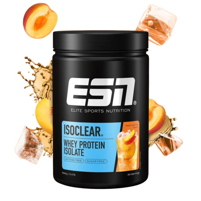ESN ISOCLEAR Whey Isolate Protein Powder, Peach Iced Tea, 908 g, Clear Whey