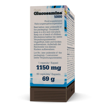 Olimp Labs Glucosamine 1000-60 Capsules - Food supplement in capsule form with glucosamine sulfate &amp; vitamin C