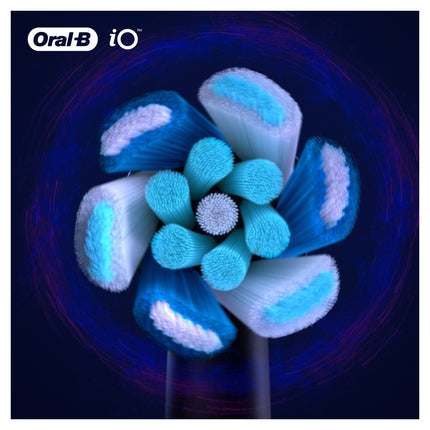 Oral-B iO Ultimate Cleaning Brush Heads for Electric Toothbrush, 4 Pieces, Ultimate Tooth Cleaning with iO Technology, Toothbrush Head for Oral-B Toothbrushes, Black, Pack of 4