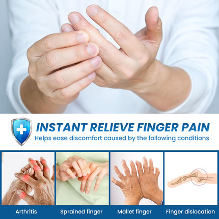 Pnrskter 5 pieces finger splints for middle finger, little finger, thumb, ring finger, index finger and finger support for broken, sprained, arthritis and immobilization of the ankles