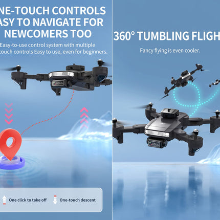 OBEST Drone with 4K Camera, Foldable RC Quadcopter with FPV Live Transmission, 360° Obstacle Avoidance, Altitude Hold, 24-30 Minutes Flight Time, 3D Flip, Headless Mode, Mini Drone for Kids Beginners