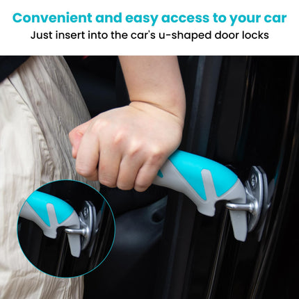 Car door handle for the elderly: Car handle assistant support handle multifunctional handle car door locking handle for seniors and disabled (blue)