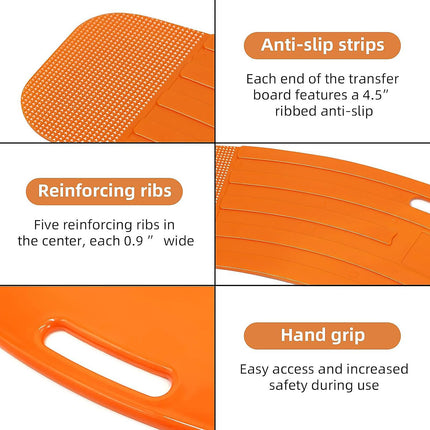 Hanured transfer board, transfer aids transfer board wheelchair, bed transfer and sliding board, patient pusher for the transfer of patients or handica from wheelchair to bed