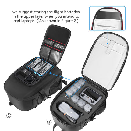 Smatree Professional Backpack for DJI Drone and Drone Accessories, for G*pro Action Camera and Osmo Action Camera, Black - For DJI Air 3, Large, Professional