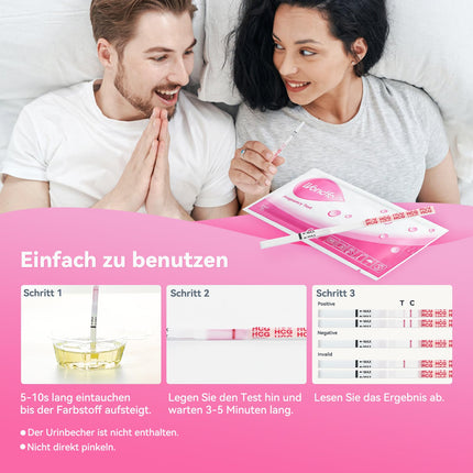 Wondfo Pregnancy Test 20x Early Pregnancy Test 10 miu/ml Early Rapid Pregnancy Test Strips Home 6 Days Earlier Than Your Period Pregnancy Test