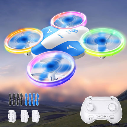 Korffe Mini Drone for Kids Toys from 6 7 8 9 10+ Years Boys, RC Airplane Toy Drone for Kids and Beginners with LED Lights Indoor &amp; Outdoor Gifts for Boys and Girls