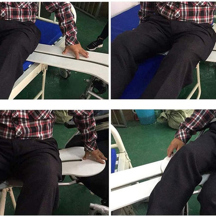 For wheelchair users, transfer board, can bear 220 pounds of weight and is used to transfer patients from wheelchairs to beds, bathtubs, toilets and cars