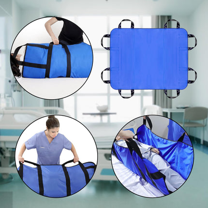 Transfer belt, positioning pad for patient transfer, 120 * 100cm transfer belt transfer patient belt for seniors, patient transfer board with handles for elderly people and patients