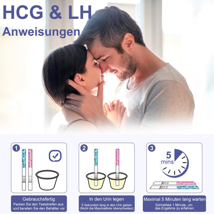 MOMMED Ovulation Test and Pregnancy Test, Includes 20 Early Pregnancy Tests, 60 Ovulation Tests, 80 Urine Cups, Time Tracking Chart, Fast and Accurate Results