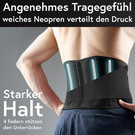 VIGO SPORTS back support, machine washable - anti-sweat kidney belt for effective back stabilization - back support belt for men and women - warming lumbar support belt