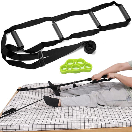 GZhaizhuan Bed Ladder Lifting Aid, Adjustable Bed Rope Ladder with Finger Trainer for Elderly, Sick, Disabled, 232cm×18cm