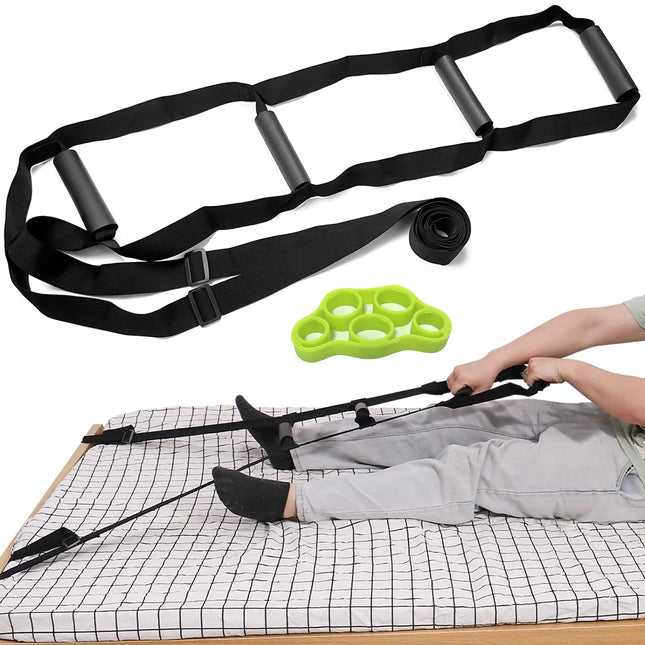 GZhaizhuan Bed Ladder Lifting Aid, Adjustable Bed Rope Ladder with Finger Trainer for Elderly, Sick, Disabled, 232cm×18cm