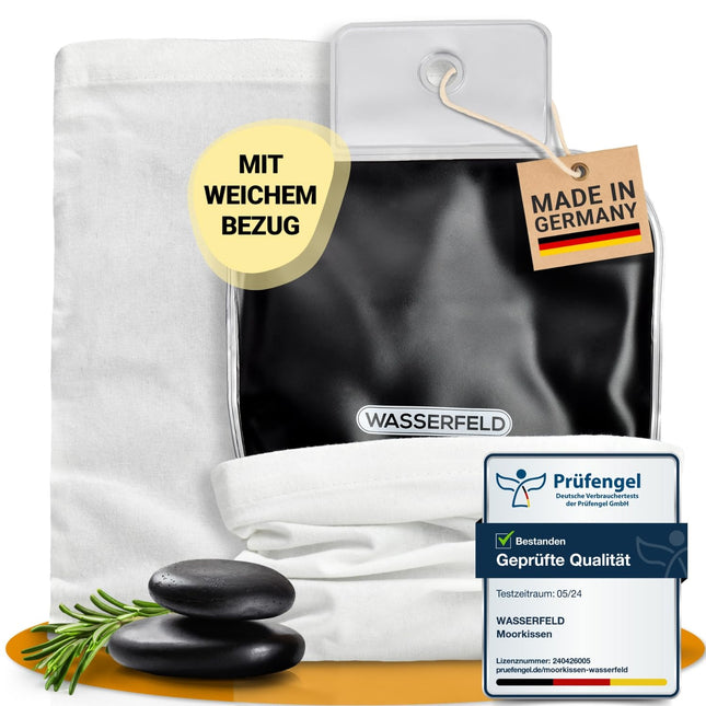 WASSERFELD® Moor Pillow for Microwave - High-quality microwave heat pad including cover - Therapeutic moor pillow for neck, shoulders, back &amp; stomach - Moor heat pad against tension