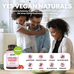 Apple Cider Vinegar Gummies (60 pieces - Apple Flavor) Keto Gummies with 1000 mg Apple Cider Vinegar and Caffeine – German Brand Manufacturer