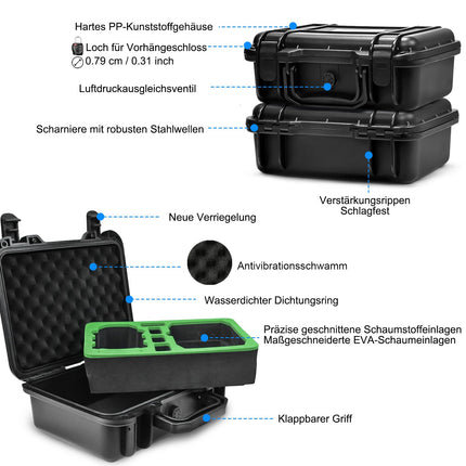 LEKUFEE Compact Portable Waterproof Case for DJI mini 4K/DJI Mini 2 SE Drone and DJI Mini 2 Accessories (Protective Case Only)