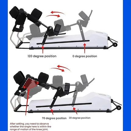 DWSSX Electric Knee Exercise Massager, Continuous Passive Movement Machine, Rehabilitation Equipment for Knee, Ankle, Hip Joint, and Legs, Exercise Physiotherapy (L/175-185cm)