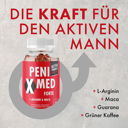Penixmed Gummies | Love, Lust &amp; Passion | for the active man | Maxi Pack with 60 Gummies 3x