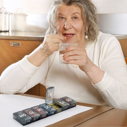 Opret pill box 7 days, pill box 7 days pill box tablets weekly box pill box 7 days tablets organizer for storing medications