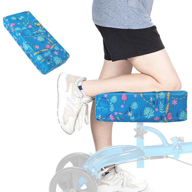 Knee Scooter Pad Cover, Soft and Comfortable Knee Scooter Cushion with Removable 2'' Thick Memory Foam Cushion for Knee Scooter, Knee Scooter Accessory Fits Most Knee Walker Scooters