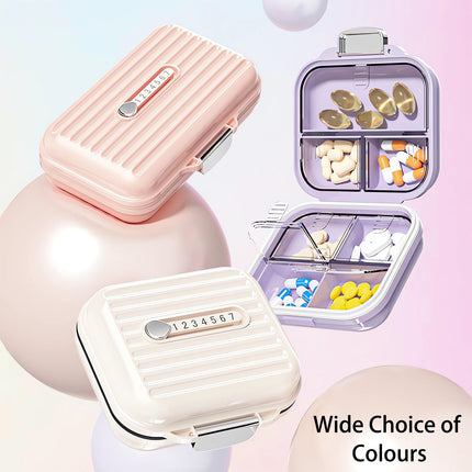 Ptyism 2 Pack Pill Box for On the Go (Large and Small-Purple) 7-day Pill Box for On the Go, Travel Pill Box, Pill Organizer for Travel and Daily Use, etc.