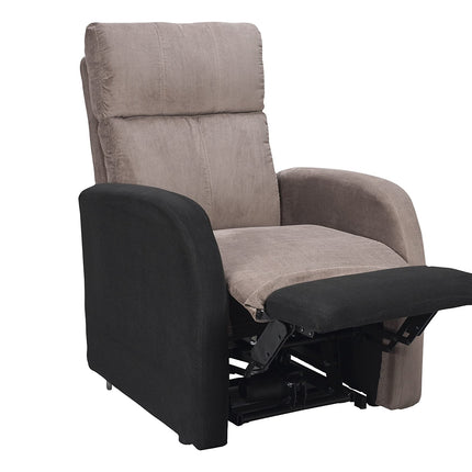 Sime EL-2 ADJUSTABLE electric recliner with 2 motors, independently adjustable backrest and footrest. 4 wheels move the user. Removable and washable cover. Grey TV chair.