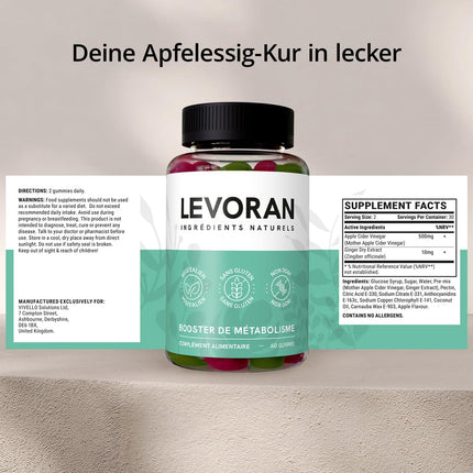Levoran Metabolism Booster Gummies, vegan, gluten-free