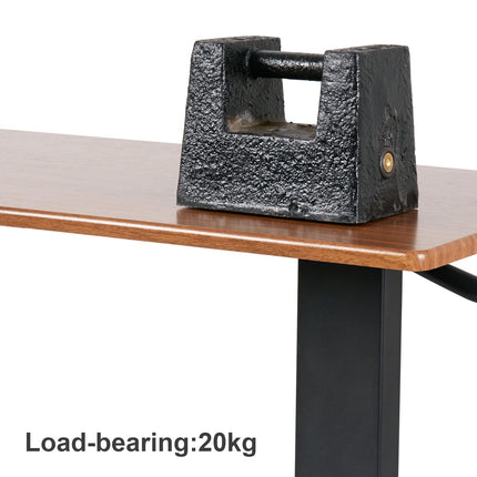 FATIVO Side Table with Wheels, Height-Adjustable, Bedside Table on Wheels, Table for Bed, Wooden Nursing Table, Hospital Table, Computer Table, Laptop Table, Sofa Table for Living Room, Bedroom, 80x40x90cm, Brown