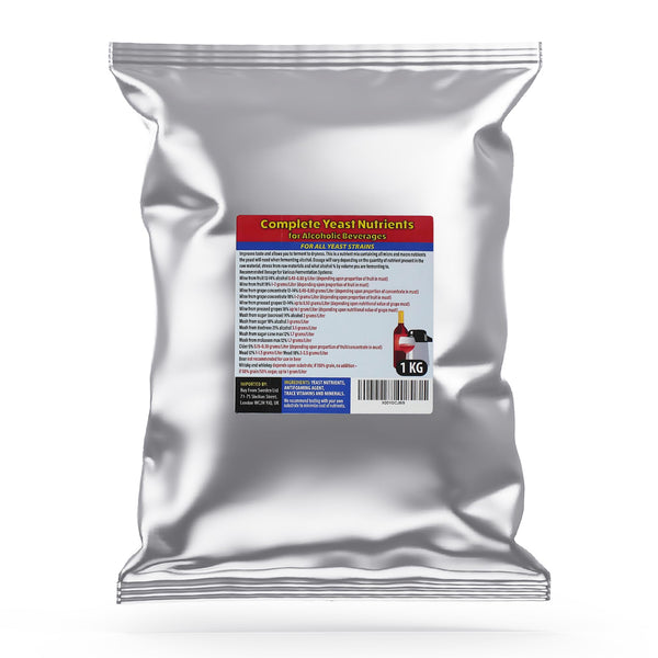 Complete yeast nutrients bulk pack 1 KG for alcoholic fermentation