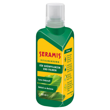 Seramis Vital Food for Green Plants and Palms, 500 ml – Plant fertilizer for optimal growth, liquid fertilizer with practical dosing aid, green