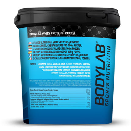 Bodylab24 Whey Protein Powder, Vanilla, 2kg