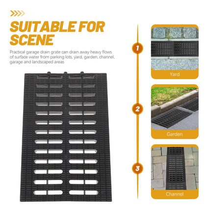 TOVINANNA Outdoor Drain Grate, Plastic, Square Drain Grate, Rainwater, 20 x 30 cm Drain Grate Drain Grate Drain Pipes Fittings