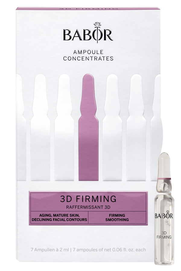 BABOR 3D Firming, Anti-Aging Serum Ampoules for the Face, With Hyaluronic Acid for More Firmness, Vegan Formula, Ampoule Concentrates, 7 x 2 ml Refreshing