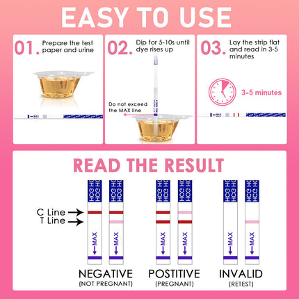 20 Pregnancy Test Early Test, Ultra-Sensitive Pregnancy Test Strips Rapid Detection, 10 mIU/ml Early Pregnancy Test, Reliable Results