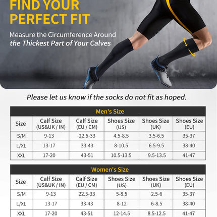 CAMBIVO compression stockings for women and men, 2 pairs, compression socks, support stockings for running, sports, flights, travel, cycling