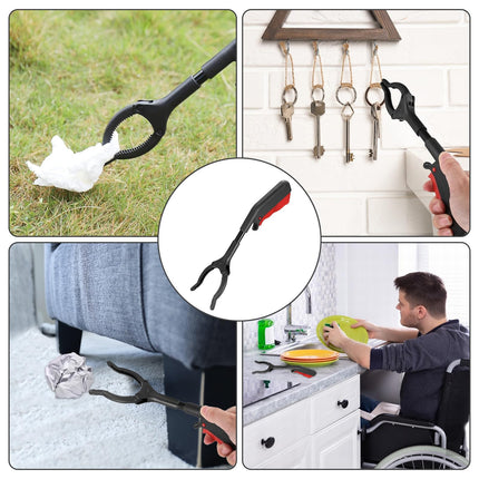 Pack of 4 grabbers for seniors, garbage grabbers, children's grabbers, 28 cm portable garbage grabbers, multifunctional grabbers for garbage for mobile use in everyday life, article recycling