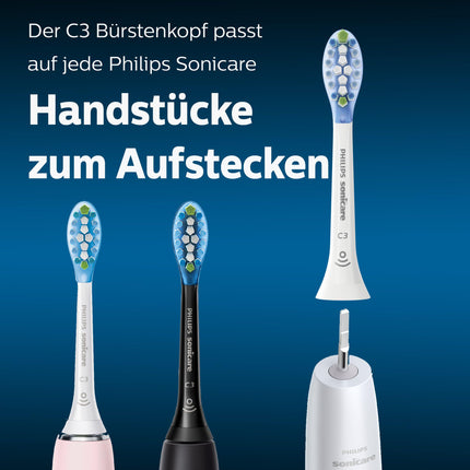 Philips Sonicare Original C3 Premium Plaque Defense Standard sonic toothbrush heads - 4-pack in white (model HX9044/17)